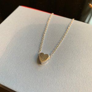 Women's Dainty Silver Heart Necklace by aero